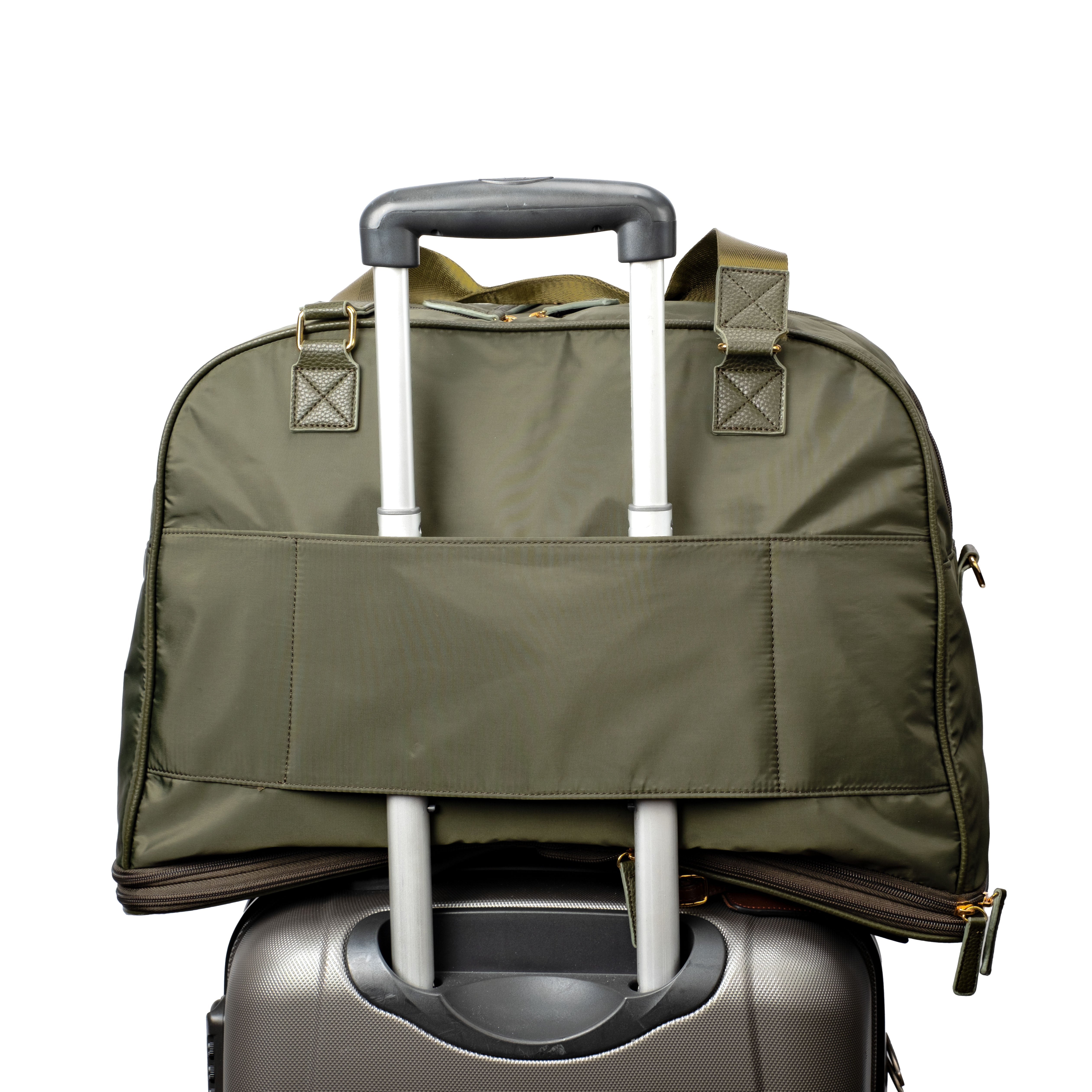 Puffer Duffel Bag with Shoe Compartment & Laptop Sleeve