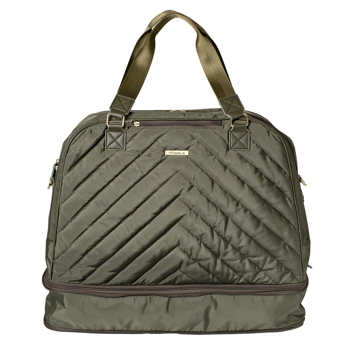 Puffer Duffel Bag with Shoe Compartment & Laptop Sleeve