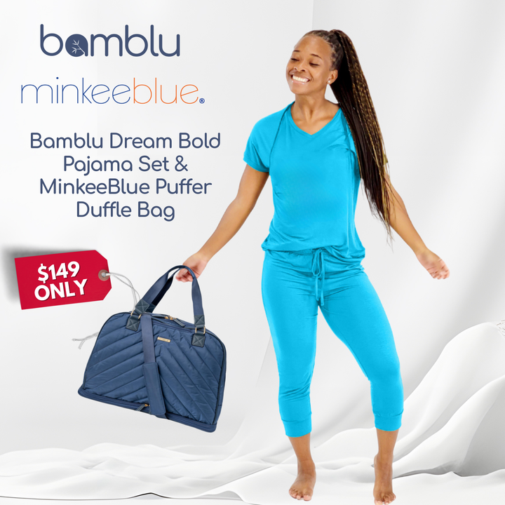 Minkeeblue X Bamblu Getaway Bundle - Nylon Duffle Bag