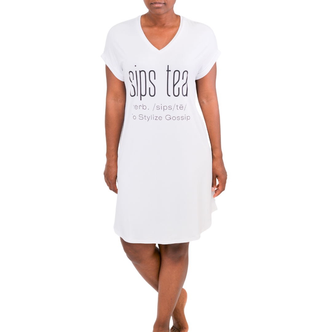 Sips Tea Bamboo Nightshirt