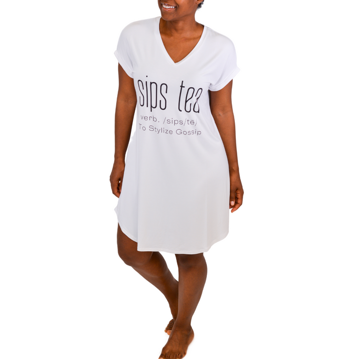 Sips Tea Bamboo Nightshirt