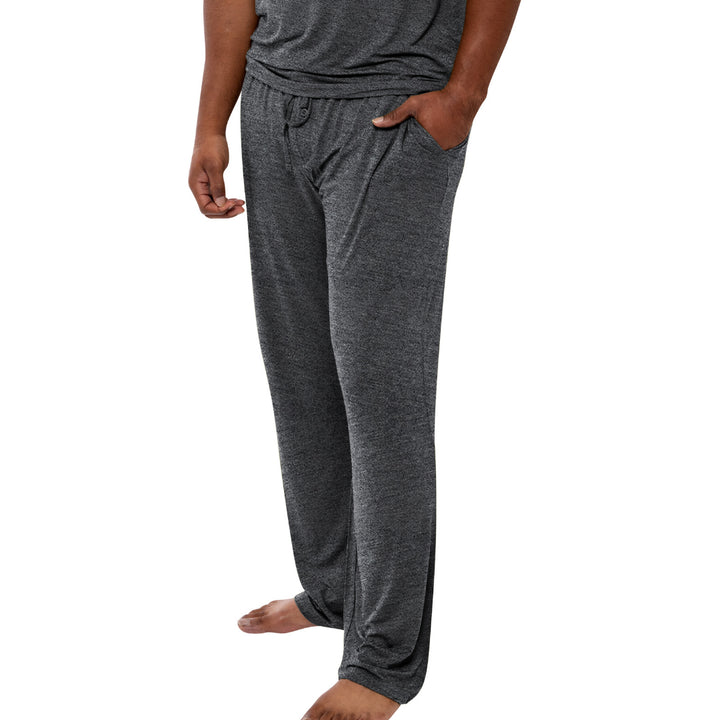 Mens Cotton Pajama Pants, Lightweight Lounge Pant with Pockets Soft Sleep  Bottoms for Men, Black, S